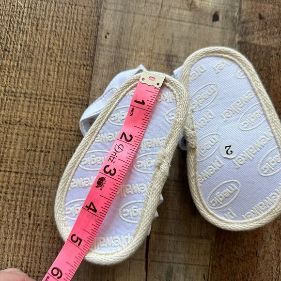 Baby Girls White Ruffle Sandals With Floral Print Sole By Premier - Picture 3 of 3